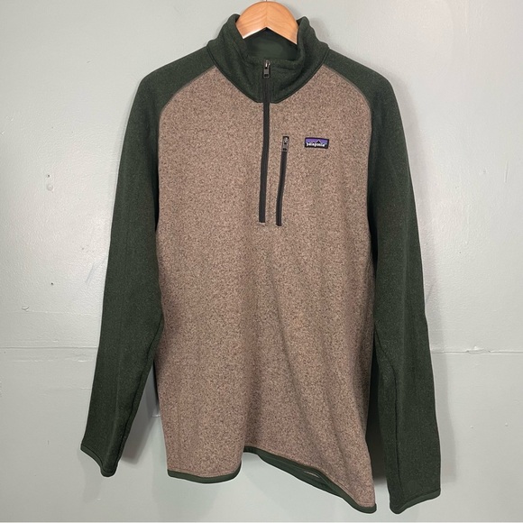 Patagonia Men’s Better Sweater 1/4 Zip Fleece Seabird Grey Green Sz XL Full Zip